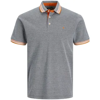 JACK & JONES Epaulos Kurzarm-poloshirt Navy Blazer / Detail Neon S