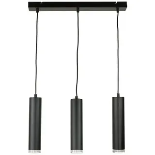 Licht-Erlebnisse Pendelleuchte FAITH, ohne Leuchtmittel, Schwarze Hängeleuchte Aluminium Zylinder modern Esstisch Pendelleuchte schwarz