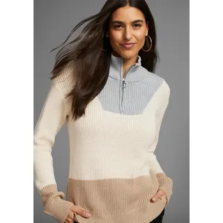 LAURA SCOTT Troyer Beige/Grau-Melange XL