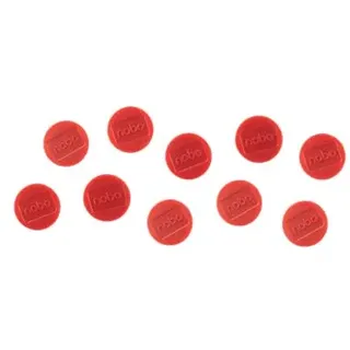 NOBO Magnete für magnetisches Whiteboards, 10 Stück, 38 mm, Rot