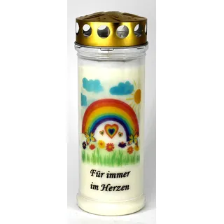 Kerzen Junglas - Grabkerze für Sternenkind, 7 Tage Brenndauer (3949) Grablicht mit Spruch und Motiv, Wetterfester Grabschmuck (6 Stück)