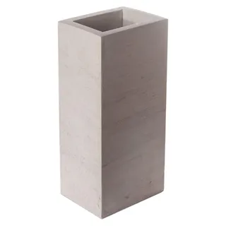 Viereckige Sandstein-Blumenvasen, aus natürlichem Stein - Beige