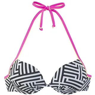 Buffalo Bikini-Top Damen Schwarz/Weiß 40 Cup C