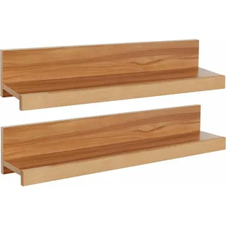 OTTO home Wandregal Logo,teilmassiv, Breite: je 90 cm, Set 2-tlg., Ablageflächen Massivholz,in 4 Schritten montierbar beige