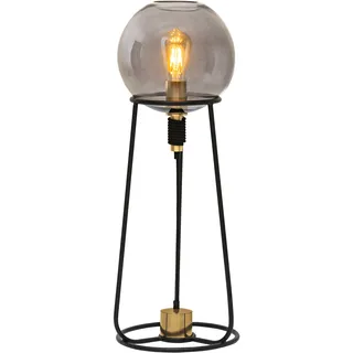 Tischleuchte NÄVE "Stelo" Lampen Gr. Ø 25 cm Höhe: 71 cm, schwarz Tischlampen Glas Ball rauchoptik, Gestell: Metall (Eisen) schwarz, 71cm hoch