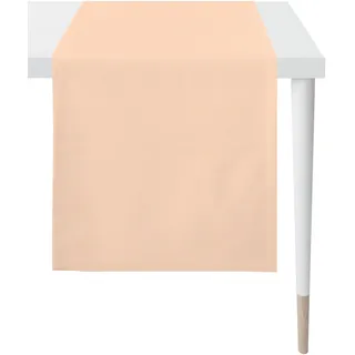 APELT Tischläufer APELT "4362 Rips-Uni", rot (apricot), B:45cm L:135cm, Baumwolle, Polyester, Tischdecken, Wasser- und Schmutzabweisend