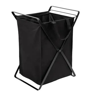 Yamazaki Wäschesammler, Schwarz, Metall, 49x64x37 cm, Ordnen & Aufbewahren, Wäschekörbe & Tonnen
