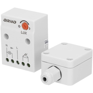 ORNO CR- 232 Dämmerungsschalter Aussen mit externer Sonde im Gehäuse IP65 Lichtstärke LUX Anpassung