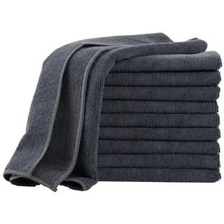 Zestri Geschirrtuch Mikrofaser Handtuch 40x40 cm im Set, Microfaser Putzlappen, fusselfrei streifenfrei, Reinigungstücher grau