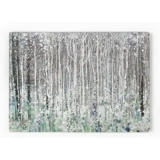 Graham&brown - Art for the Home - Wald in Aquarell - Leinwandbild - Grau/Grün - 100x70 cm