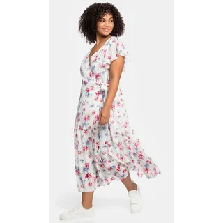 sheego by Joe Browns Etuikleid Chiffonkleid weiß 46