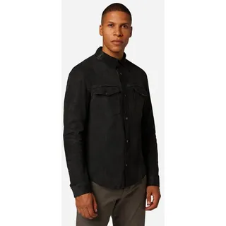 RICANO 2-in-1-Langarmshirt Reverse Shirt Wendbares Lederhemd - beidseitig tragbar schwarz XL