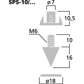 Monacor SPS-10/SC LS-Spike 4er Set