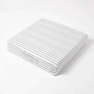 Homescapes Sitzkissen 50 x 50 cm Grau gestreift