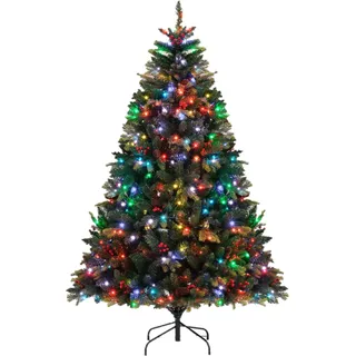 Costway Weihnachtsbaum mit Beleuchtung 180 cm