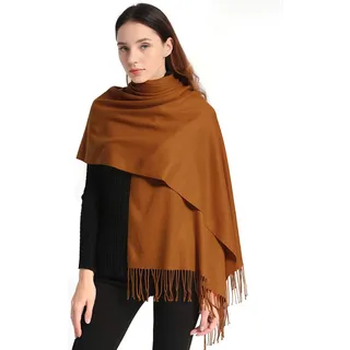 Arctic Penguin Pashmina Schal Kaschmir Stolen Damen Schultertuch für Frauen Hochzeit Kaschmirschal Herren Umschlagtuch Winter/ (Kaffee) - 200x70cm