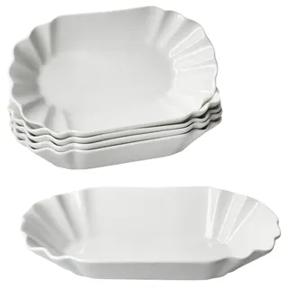 Mambocat 6er Set Fries Pommesschale oval Weiß
