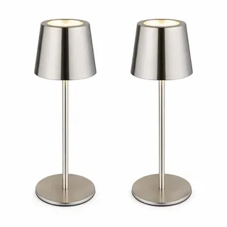 GLOBO Tischleuchte Silber 2 St.