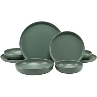 CreaTable Uno Tafelservice 8-tlg. Seidenmatten Grün-Glasur