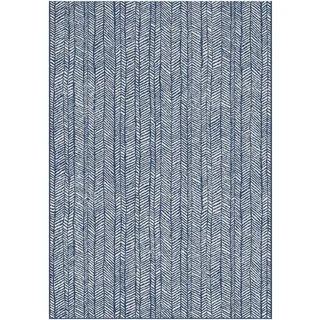 Steffensmeier Jordis Outdoor-Teppich 200 x 290 cm Blau/Gestreift