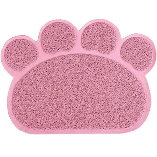Hunde Vorleger Matte Pad,KINGCOO Katzentoilette Matratze Haustier-Tischset Platzmatte Tischmatte für Hunde Katzen,30X40CM Kleine Elastische PVC Pfote Desig (Lotus Rosa)