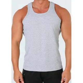 Seher Mensucat Muskelshirt 4er Pack Herren Sport Tank Tops - Rambo Shirt mit X-Back Design (Packung, 4er-Pack) X-Back Design für mehr Bewegungsfreiheit grau M