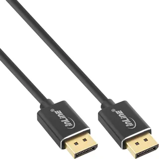 InLine DisplayPort 1.4 Kabel Slim 0,50 m Schwarz
