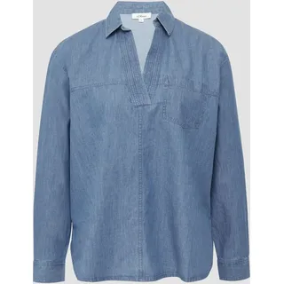 S.Oliver - Lässige Jeansbluse im Relaxed Fit Damen, blau, 42