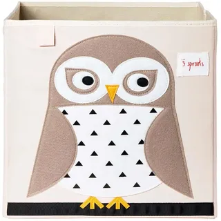 3 Sprouts Aufbewahrungsbox Eule 33 x 33 x 33 cm 1-tlg. beige