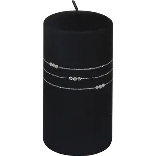 Stumpenkerze Kolia schwarz 14cm