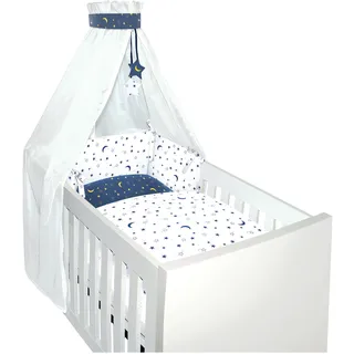 BORNINO HOME Bettwäscheset Mond+Sterne 4-teilig, mehrfarbig