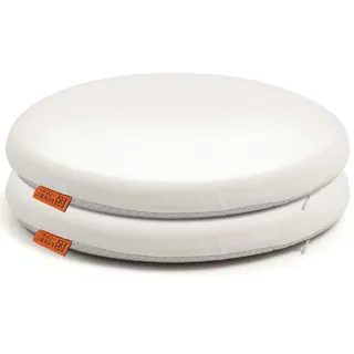 Omgoods – Runde Sitzkissen, 40x40 cm – 2 Stück, Memory-Schaum für Esszimmerstühle - Beige