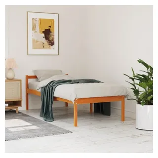 vidaXL Seniorenbett 90 x 200 cm Wachsbraun