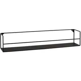 Home4You Wandregal 83 x 16 cm Schwarz