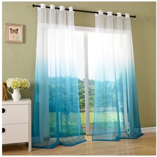 Gardinenbox Gardine, Ösen (2 St), transparent, Voile, Schal Transparent Farbverlauf Voile 204202