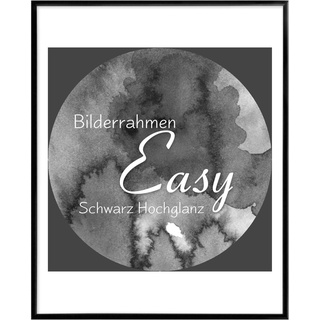 BIRAPA Kunststoff -Bilderrahmen Easy Din A1 in Schwarz Hochglanz mit Kunstglas