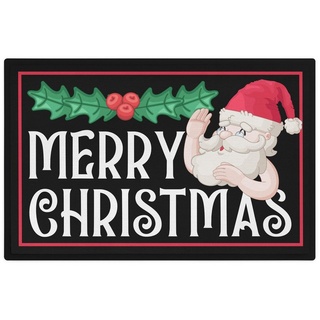 Fußmatte »Merry Christmas Fußmatte Geschenk zu Weihnachten Deko Muster Weihnacht«, Trendation schwarz