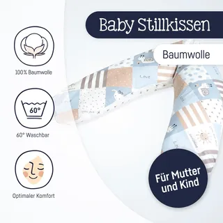 Julius Zöllner Julius Zöllner, Stillkissen, Stillkissen, Patch Blue (76 cm)
