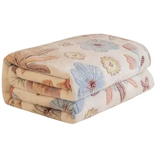 FANSU Kuscheldecke Flauschig Modern Blumen Flanell Große Fleecedecke, Extra Weiche Warm Wohndecke Microfaser Decke als Wohnzimmerdecke,Sofaüberwurf oder Bettüberwurf (200x230cm,Gänseblümchen)