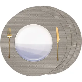 Banchif Platzsets abwaschbar Tischsets abwaschbar Rund 38 cm Platzdeckchen