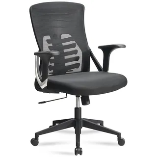 KADIMA DESIGN Bürostuhl Mesh-Bezug Schwarz