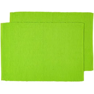 Homescapes Tischset limette im 2er-Set 33/50 cm, 100% Baumwolle