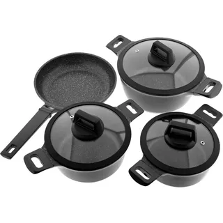 Mulex Topf-Set 7-tlg. Kochtopf + Bratentopf + Suppentopf + 4 x weitere Töpfe