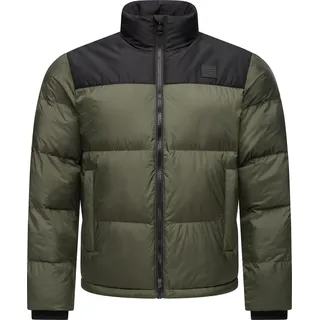 Outdoorjacke RAGWEAR "Stafen", Herren, Gr. M (50), grün (olivgrün), Obermaterial 1: 100% Polyester. Obermaterial 2: 100% Nylon. Innenfutter: 100% Polyester. Wattierung: 100% Polyester, gerade hüftbedeckend, hoch geschlossener Ausschnitt, Ärmel ohne Ärmelschlitz Rippstrickbündchen, Jacken Outdoorjacke, Wasserdichte Herren Winterjacke im Retro-Look