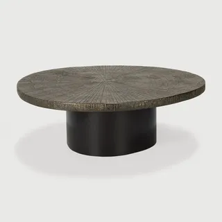 Ethnicraft Slice Indoor Couchtisch Whisky Oval - Schwarz