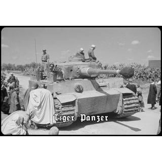 Schatzmix Tiger Panzer (in Afrika) Metallschild Wanddeko 20x30 tin Sign Blechschild, Blech, Mehrfarbig, 20x30 cm