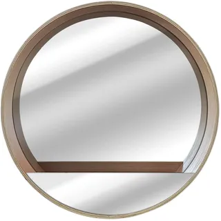INSPIRE - Runder Spiegel NORDIK TABLETO - Ø 56 cm - Hängespiegel - Metall - Holz - Beige
