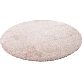 Pergamon Hochflor Langflor Teppich Aloha Rosa 80cm Rund