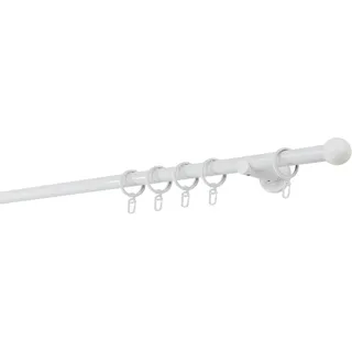 ONDECO Vorhangstange Ball 1-läufig Ø 20 mm 280 cm Weiß