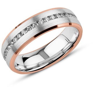 Vivo Silberring Ring, Damen von Unique, 925er Silber, rosé mit Zirkonia (Größe: 60mm) 60